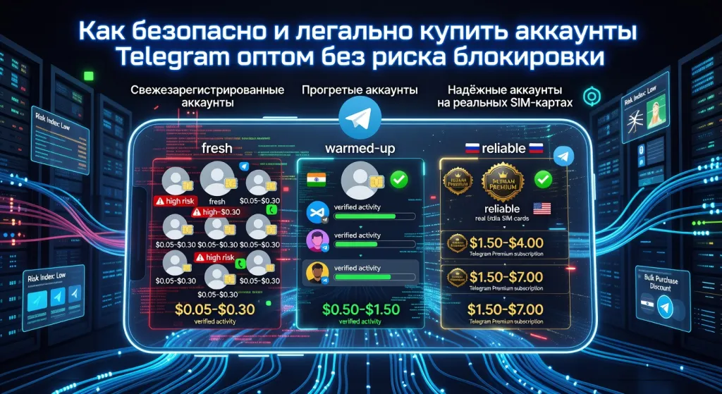Как безопасно и легально купить аккаунты Telegram оптом без риска блокировки
